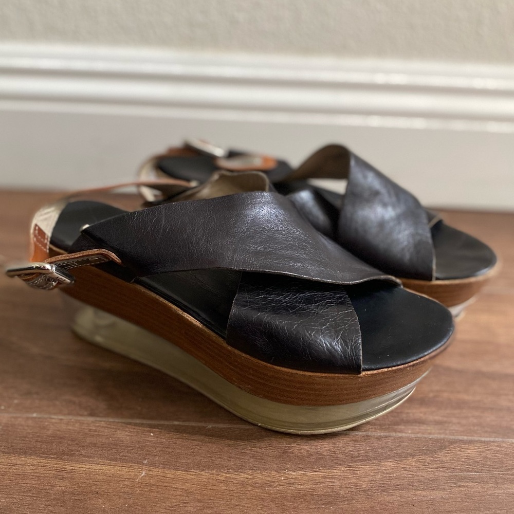 attilio giusti leombruni | AGL clear platform sandal | Size 8 | 38.5 uk